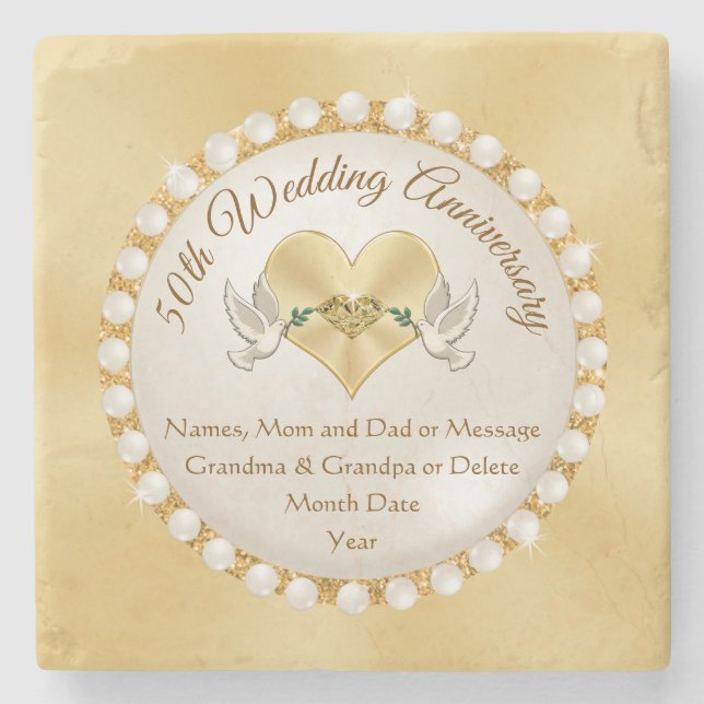 Real Stone Personlig 50-årsjubiléet Underlägg (Framsidan)