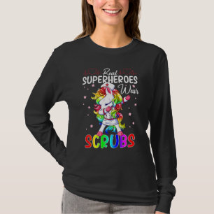 Real Superheroes Bära Scrubs Nursing Dabbing Unico T Shirt