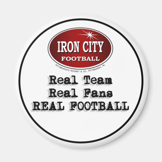 Real Team, Real Fläkt, Real Football Pittsburgh Magnet (Framsidan)