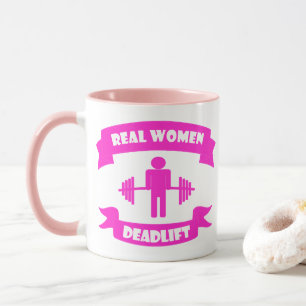 Real Women Deadlift Barbell Weightlifting Mugg