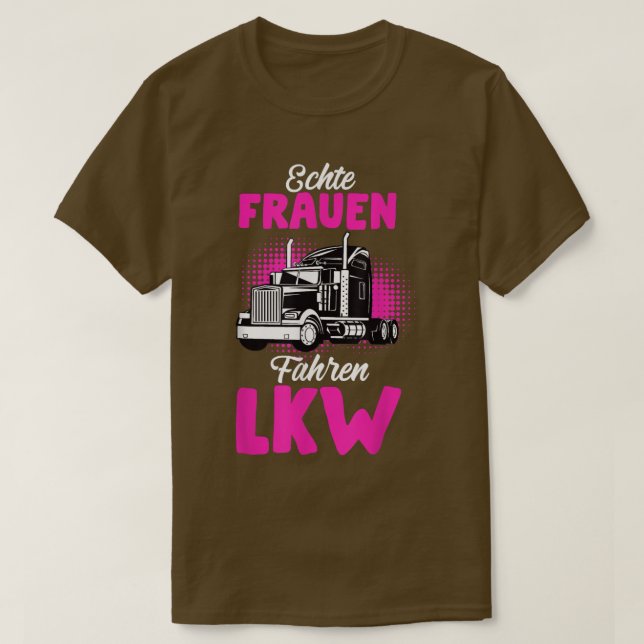 Real Women Drive Truck Driver Trucker Gift Saying  T Shirt (Design framsida)