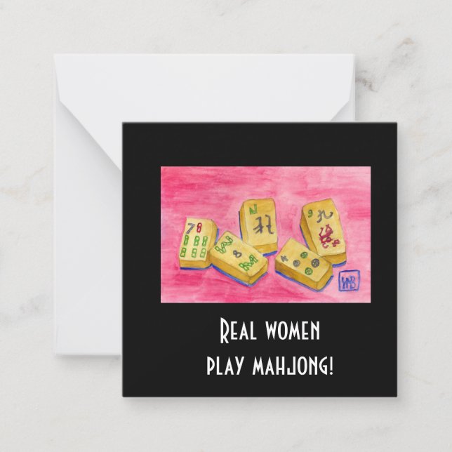 Real Women Play Mahjong Anteckningskort (Framsida)