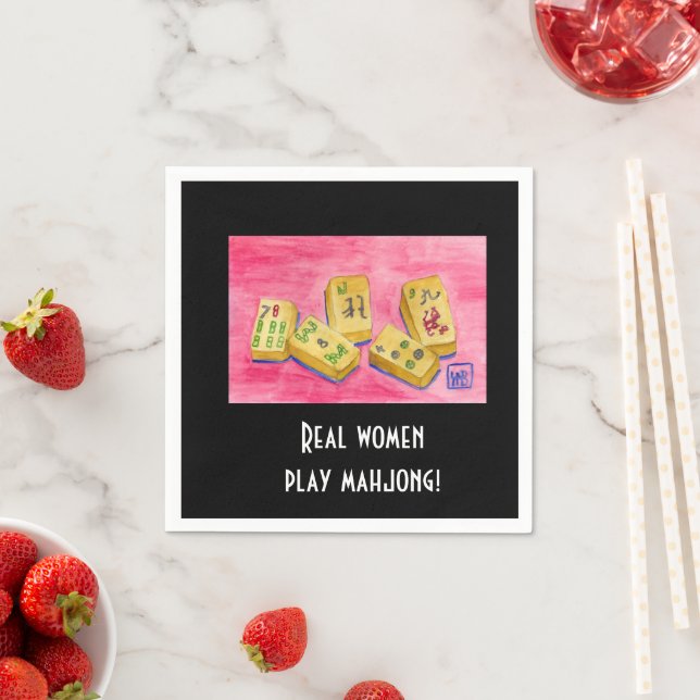 Real Women Play Mahjong Pappersservett (Insitu)