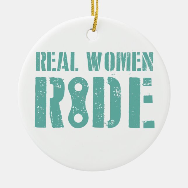 Real Women Ride Julgransprydnad Keramik (Framsidan)