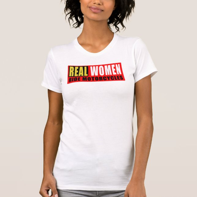 Real women ride motorcycles t-shirt (Framsida)