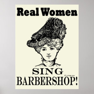 Real Women Sjunga Barbershop Poster