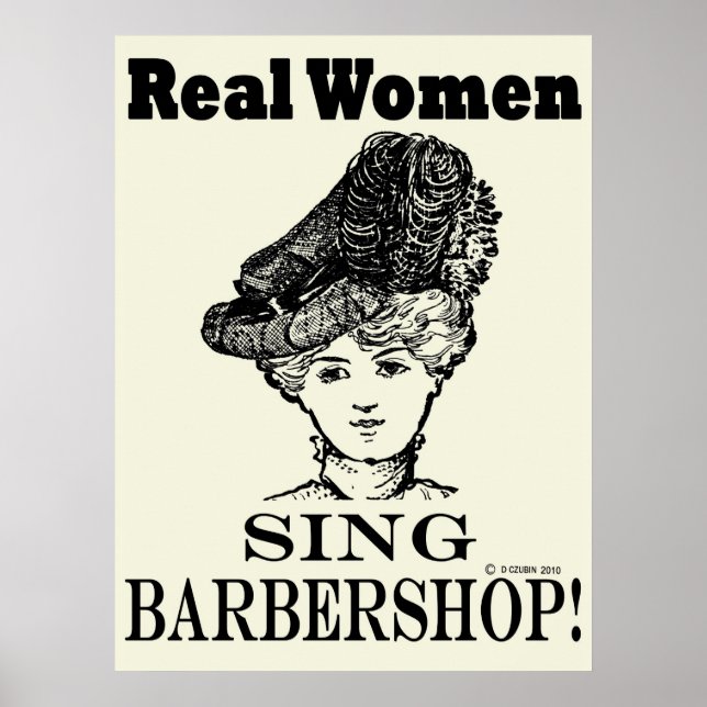 Real Women Sjunga Barbershop Poster (Framsidan)