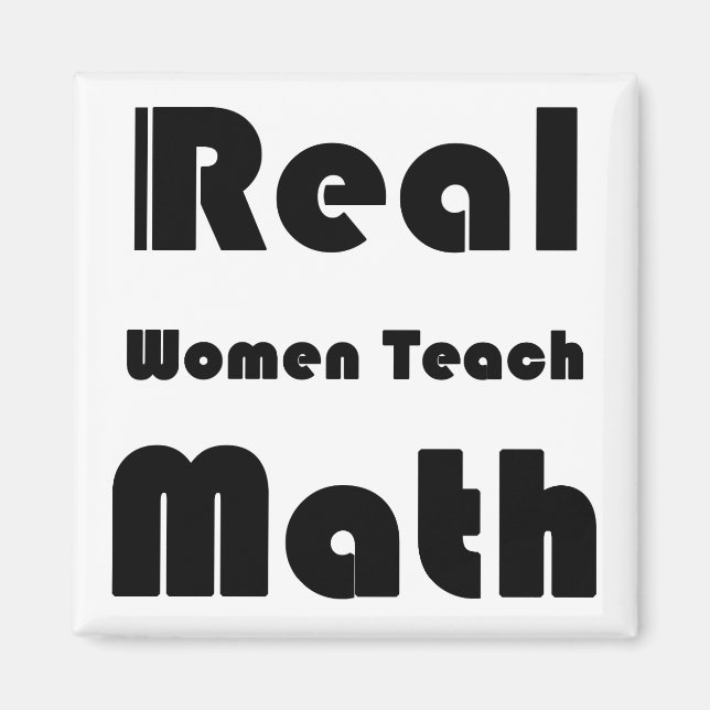Real Women Teach Math Magnet (Framsidan)