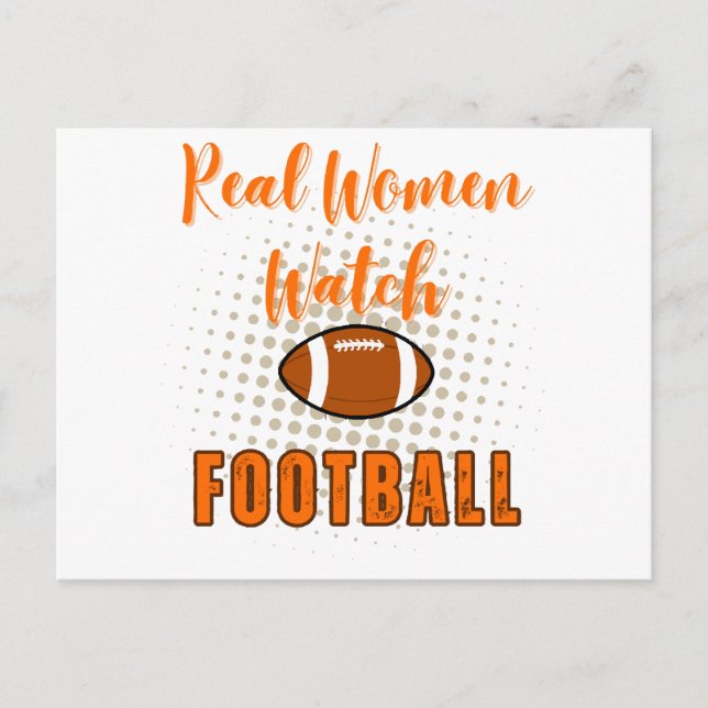 Real Women Watch Football - Lustigt fotbolls-offer Helg Vykort (Framsida)
