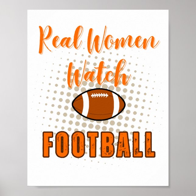 Real Women Watch Football - Lustigt fotbolls-offer Poster (Framsidan)