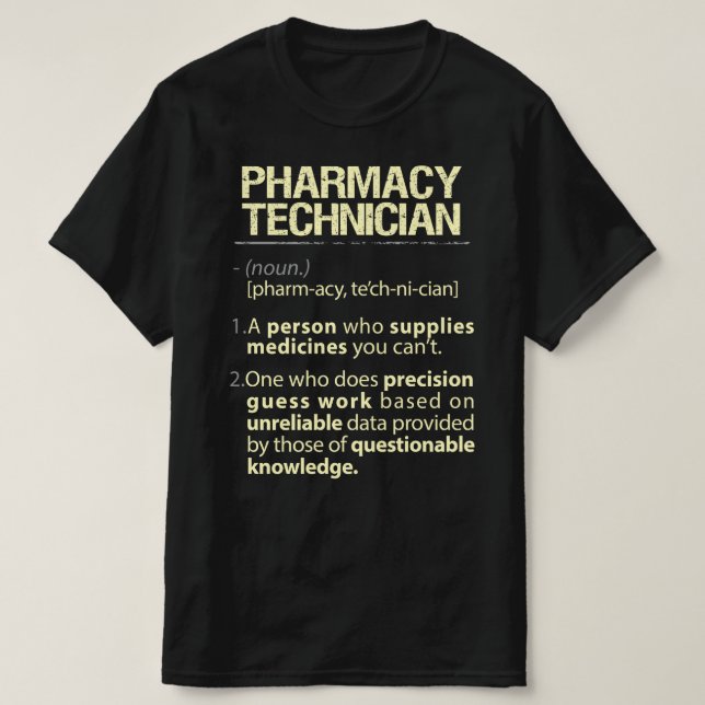Realamerikansk definition av farmaceut t shirt (Design framsida)