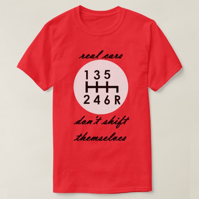 Realbilar byter inte ut sig manuellt t shirt (Design framsida)