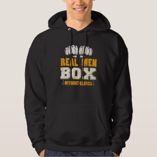 Realboxen Manar utan handskar, barefingle-boxning Hoodie