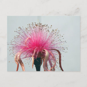 Realfiberoptiskt blomma och Flamingo Vykort