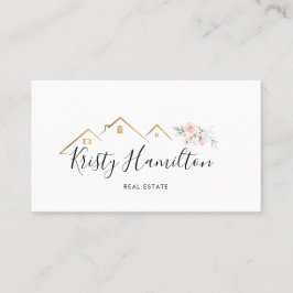 Realhus i gods professionell lägg till bild visitkort