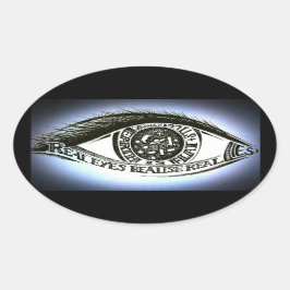 Realisera dekal ovalt klistermärke