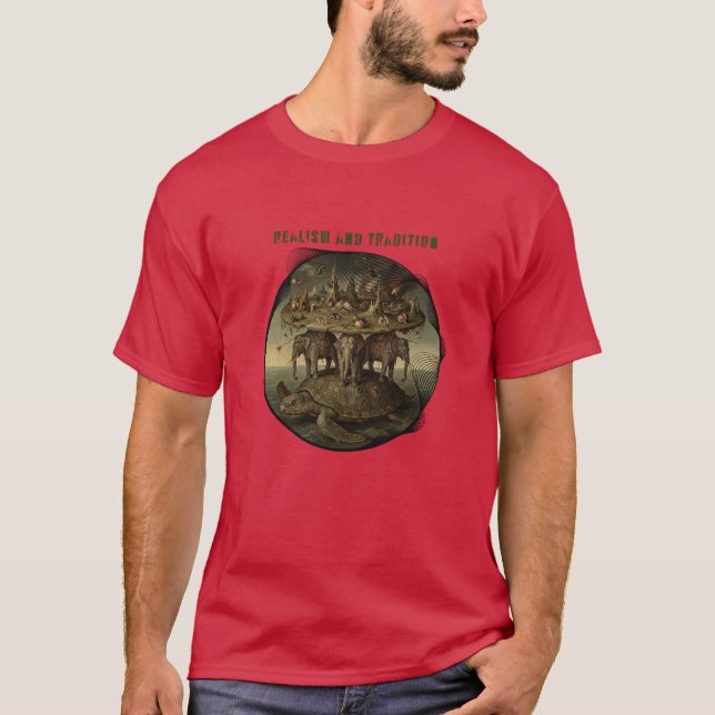 Realism and Tradition Ironic Art: Surreal Medieval T Shirt (Framsida)