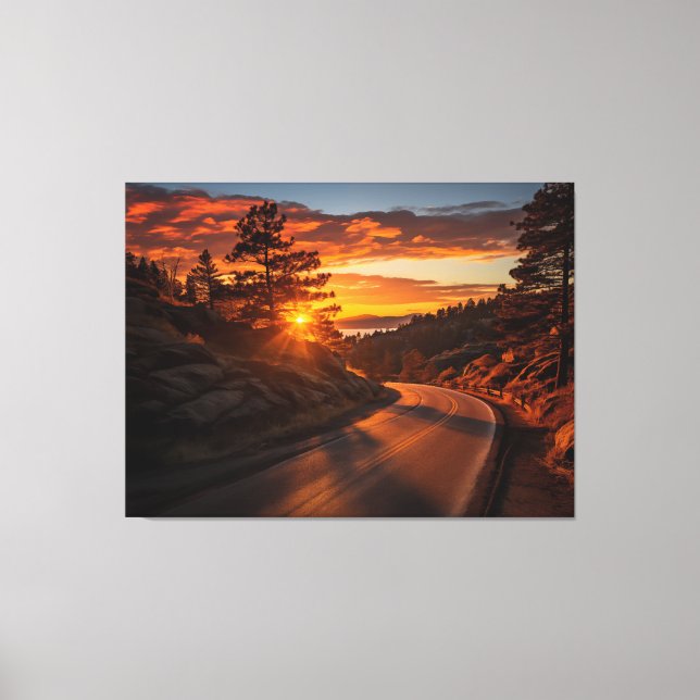 Realism Digital Painting Rustic för automatisk emb Canvastryck (Framsida)