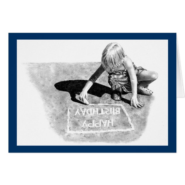 Realism Pencil Teckning Hälsningskort (Framsidan Horizontal)