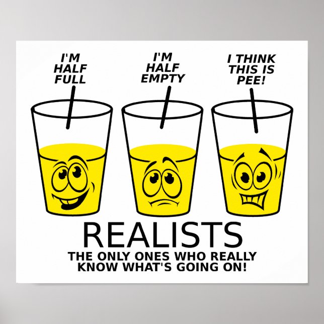 Realist Kopp Funny Poster (Framsidan)