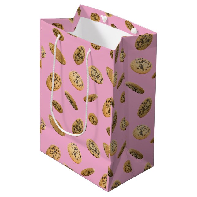 Realistic Cookie Pattern Gift Bag (Framsidan Vinklad)