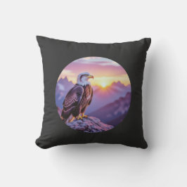 Realistic Eagle on Rock – Majestic Wildlife Scene Kudde