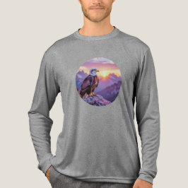 Realistic Eagle on Rock – Majestic Wildlife Scene T Shirt