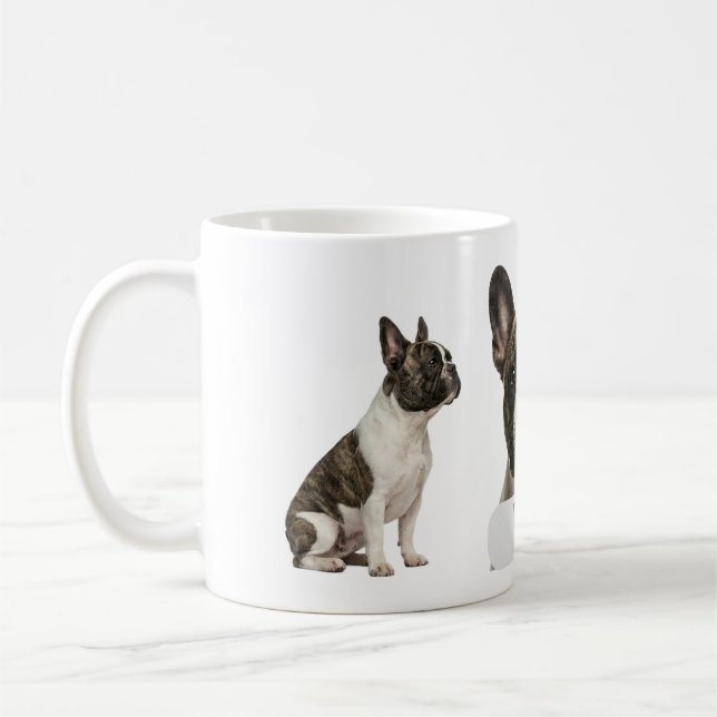 Realistic French Bulldog Full Wrap 11oz Mug – Cust Kaffemugg (Vänster)