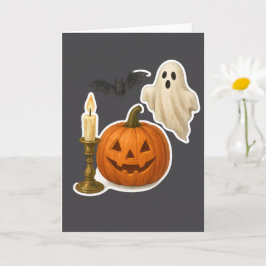 Realistic Halloween Sticker Kort