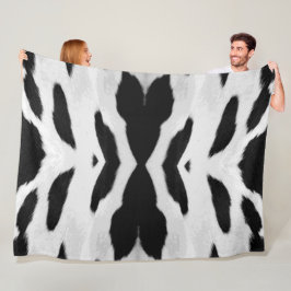 Realistic Holstein Cowhide ser stor version Fleecefilt