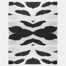 Realistic Holstein Cowhide ser stor version Fleecefilt