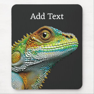 Realistic Lizard Iguana Personlig Musmatta