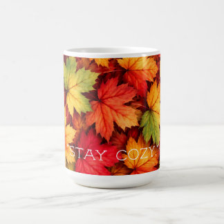 Realistic Maple Leaf Personalized Quote Autumn Mug Kaffemugg