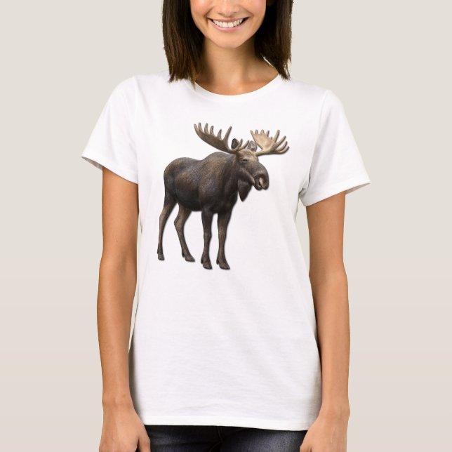 REALISTIC MOOSE DESIGN. SAMER BRASIL T SHIRT (Framsida)