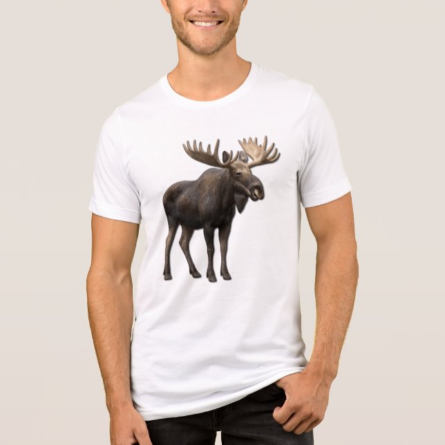 REALISTIC MOOSE DESIGN. SAMER BRASIL T SHIRT (Framsida)