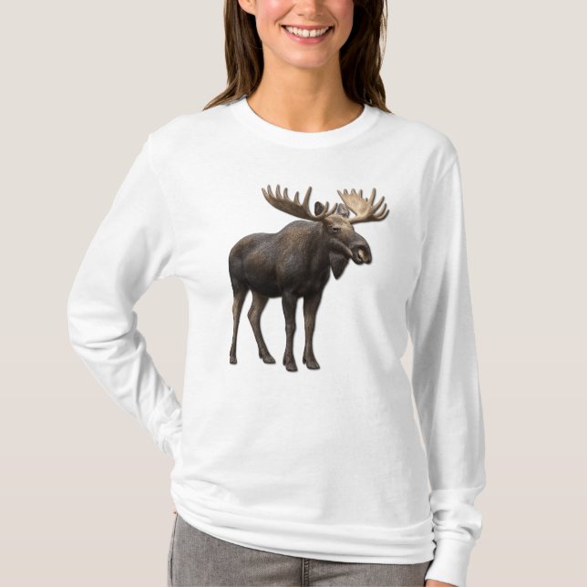 REALISTIC MOOSE DESIGN. SAMER BRASIL T SHIRT (Framsida)