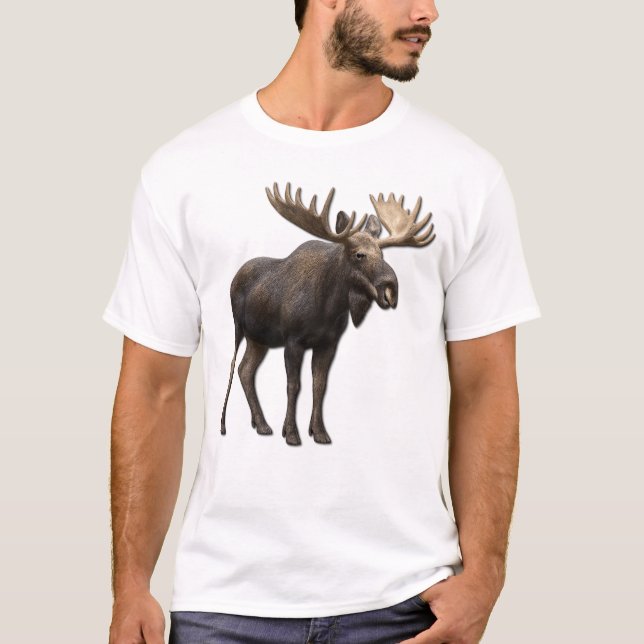 REALISTIC MOOSE DESIGN. SAMER BRASIL T SHIRT (Framsida)