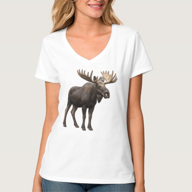 REALISTIC MOOSE DESIGN. SAMER BRASIL T SHIRT (Framsida)