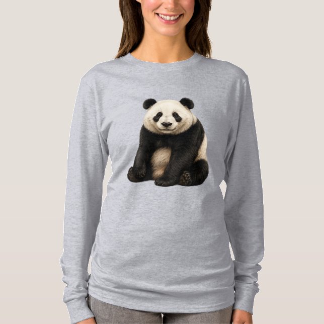 Realistic Panda Charm T-Shirt (Framsida)