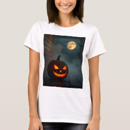 Realistic Pumpkin Glow – Scary & Stunning Look T Shirt