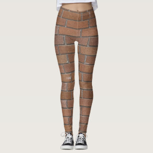 Realistic Red Terra Cotta Bricks Struktur Leggings