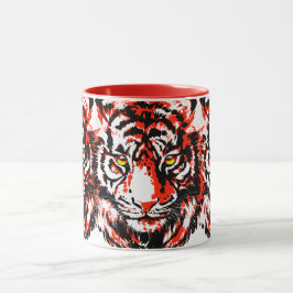 Realistic Red Tiger Mugg - Coffee Kopp
