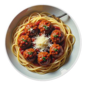 Realistic Spaghetti and Meatballs Food Kitchen Knopp