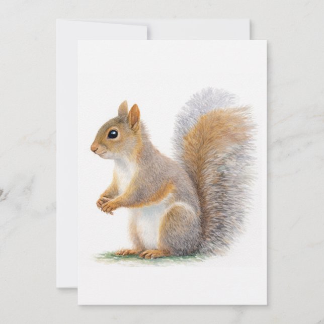 Realistic Squirrel Portrait Inbjudningar (Framsida)
