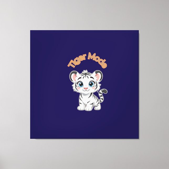 Realistic White Tiger – Photorealistic Wildlife Ar Canvastryck (Framsida)