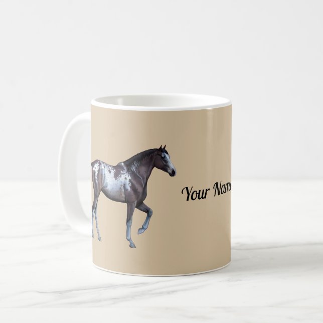 Realistische Appaloosa Stute | Pferde Portrait - Kaffemugg (Framsida vänster)