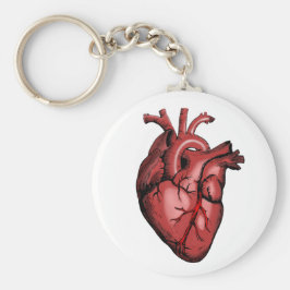 Realistisk anatomiskt hjärtbild nyckelring