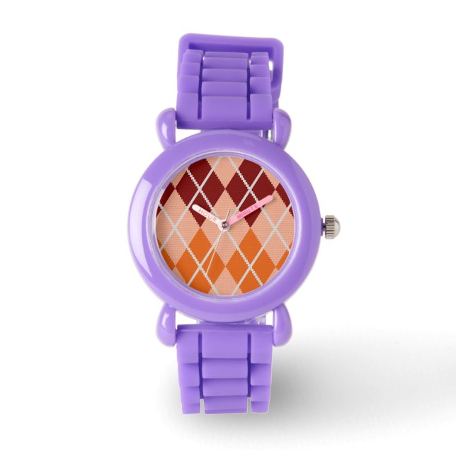 Realistisk argyle Trasa Armbandsur (Framsida)