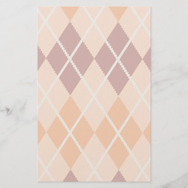 Realistisk argyle Trasa Brevpapper (Framsida)