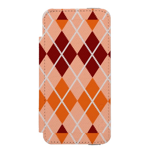 Realistisk Argyle trasa Incipio iPhone Wallet Skal (Folio Framsidan)